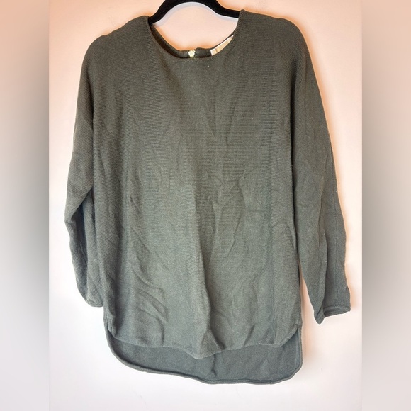 Michael Kors Sweaters - MICHAEL Michael Kors Long Sleeve Army Green Dolman Sweater High Low Size Large